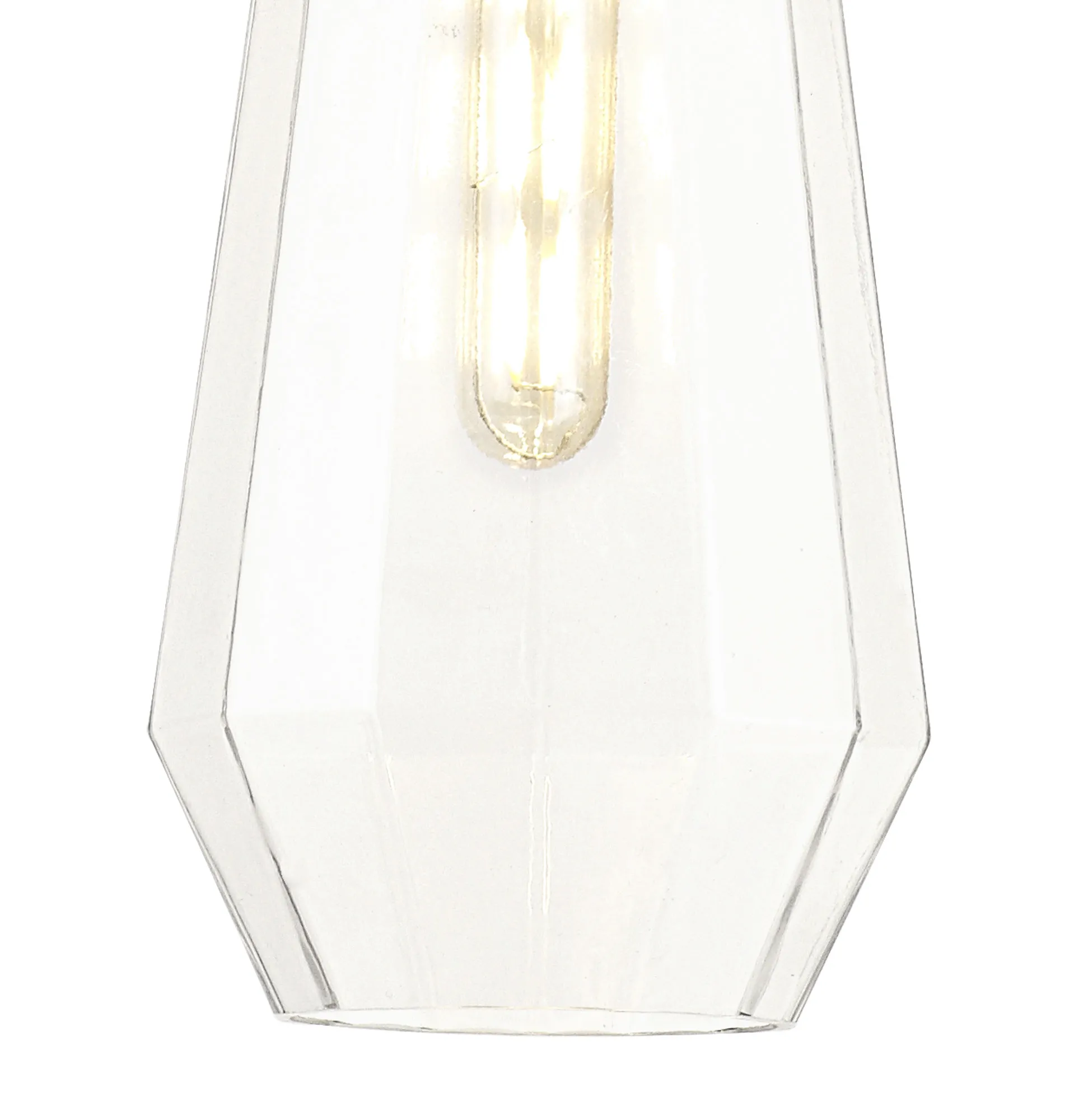 Markus Glass Pendant 1 Light Clear Slim Cone Polished Chrome D0601  Deco Markus